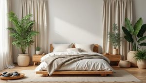 découvrez comment créer une ambiance zen dans votre chambre grâce à l'utilisation de matières naturelles pour un espace apaisant et harmonieux.