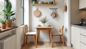 découvrez comment aménager un coin repas fonctionnel et optimisé dans une petite cuisine pour allier praticité et convivialité.